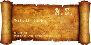 Muladi Dorka névjegykártya